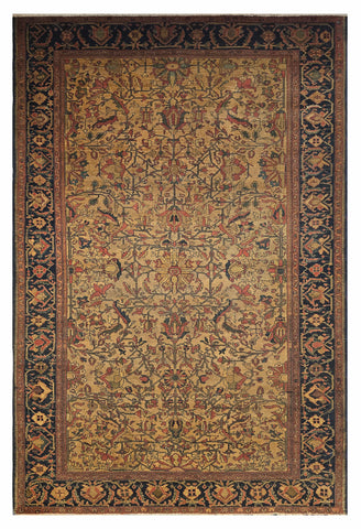 17839-Tabriz Antiqe 1890-1920 Hand-Knotted/Handmade Persian Rug/Carpet Traditional Authentic Size: 6'6" x 4'2"/ 198cm x 127cm