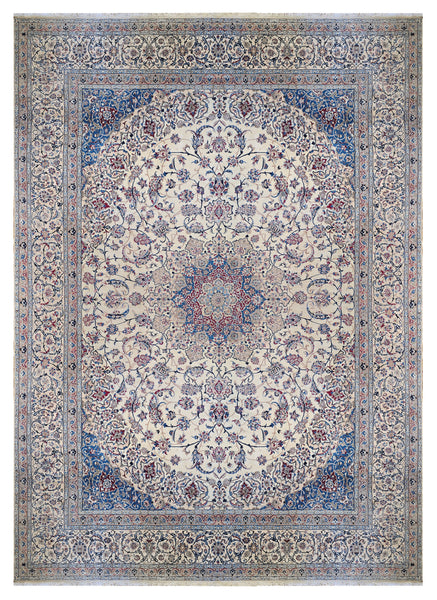 27128-Nain Habibian Hand-Knotted/Handmade  Persian Rug/Carpet Traditional Authentic/ Size: 13'7" x 10'6"/414cm x 320cm