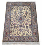 27133- Isfahan Persian Hand-Knotted Authentic/Traditional Carpet/Rug/ Size: 5'7" x 3'10"/170cmx 117cm