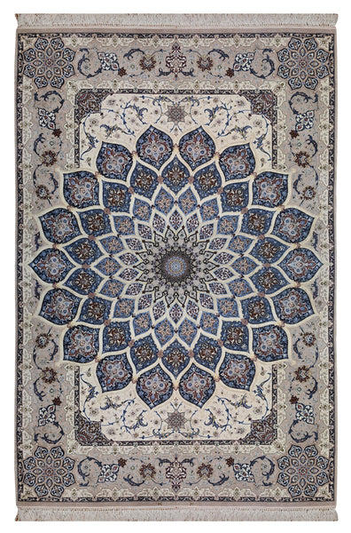 26716- Isfahan Persian Hand-Knotted Authentic/Traditional Carpet/Rug/ Size: 8'0'' x 5'3''/244cm x 163cm