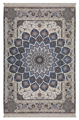 26716- Isfahan Persian Hand-Knotted Authentic/Traditional Carpet/Rug/ Size: 8'0'' x 5'3''/244cm x 163cm