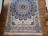 26716- Isfahan Persian Hand-Knotted Authentic/Traditional Carpet/Rug/ Size: 8'0'' x 5'3''/244cm x 163cm