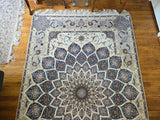 26716- Isfahan Persian Hand-Knotted Authentic/Traditional Carpet/Rug/ Size: 8'0'' x 5'3''/244cm x 163cm