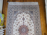 21548-Isfahan Hand-Knotted/Handmade Persian Rug/Carpet Traditional Authentic/ Size: 6'7''x 4'2''/201cm x 127cm