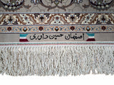 21548-Isfahan Hand-Knotted/Handmade Persian Rug/Carpet Traditional Authentic/ Size: 6'7''x 4'2''/201cm x 127cm