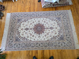 21548-Isfahan Hand-Knotted/Handmade Persian Rug/Carpet Traditional Authentic/ Size: 6'7''x 4'2''/201cm x 127cm