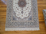 21548-Isfahan Hand-Knotted/Handmade Persian Rug/Carpet Traditional Authentic/ Size: 6'7''x 4'2''/201cm x 127cm