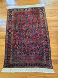 27136-Antique Sarough Hand-Knotted/Handmade Persian Rug/Carpet Traditional/Authentic/ Size: 4'9" x 3'4"/145cm x 102cm