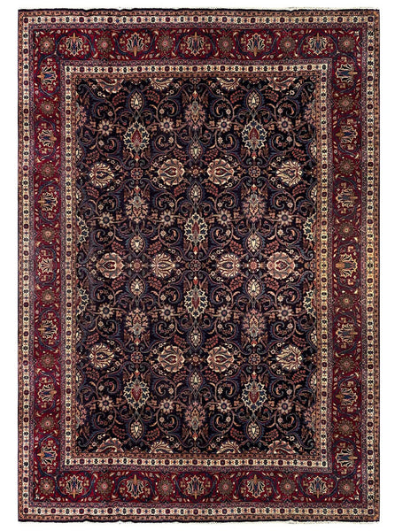 20353-Mashad Hand-Knotted/Handmade Persian Rug/Carpet Traditional Authentic/ Size: 12'5" x 9'9"/ 379cm x 297cm
