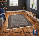 20563-Bidjar Hand-Knotted/Handmade Persian Rug/Wool+Silk Pile/Carpet Traditional Authentic/ Size: 8'6" x 5'8"