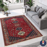 20580 - Yalameh Hand-Knotted/Handmade Persian Rug/Carpet Tribal/Nomadic Authentic/Size: 8'4" x 5'0"