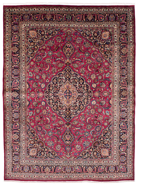 27383-Mashad Hand-Knotted/Handmade Persian Rug/Carpet Traditional Authentic/ Size: 12'8" x 9'11"/386cm x 302cm