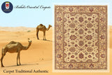 20675 -Chobi Ziegler Hand-knotted/Handmade Afghan Rug/Carpet Traditional Authentic / Size: 7'11" x 5'10"