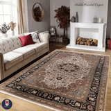 20881-Tabriz Hand-Knotted Semi-Antique(Circa 1980-1995)/Handmade Persian Rug/Carpet Traditional Authentic/ Size: 9'8" x 6'3"/ 295cm x 191cm