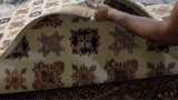 21521-Kazak Handmade/Hand-Knotted Afghan Rug/Carpet Tribal/Nomadic Authentic/ Size: 9'11" x 6'4"
