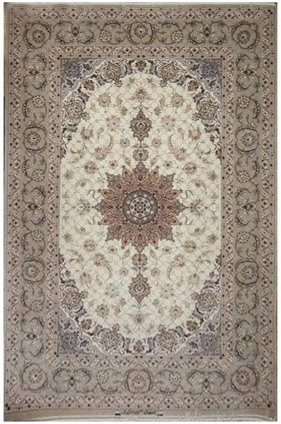 21548-Isfahan Hand-Knotted/Handmade Persian Rug/Carpet Traditional Authentic/ Size: 6'7''x 4'2''