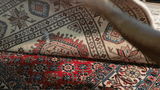 21562-Kazak Hand-Knotted/Handmade Afghan Rug/Carpet Tribal/Nomadic Authentic/ Size: 6'6''x 6'3''
