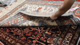 21674-Kazak Hand-Knotted/Handmade Afghan Rug/Carpet Tribal/Nomadic Authentic/ Size: 8'0" x 5'6"