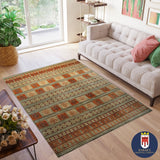 21750-Chobi Ziegler Hand-Knotted/Handmade Afghan Rug/Carpet Modern Authentic/Size: 6'7" x 5'2"