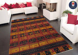 21762-Chobi Ziegler Hand-Knotted/Handmade Afghan Rug/Carpet Modern Authentic/Size: 11'5" x 8'9"