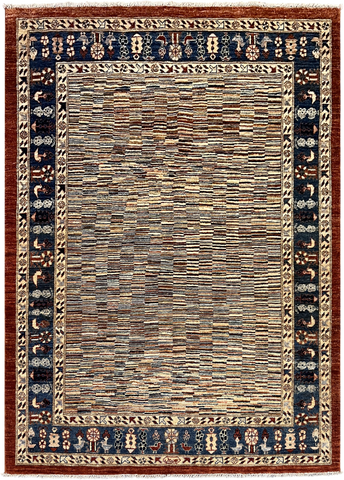 21773-  Hand-knotted Contemporary Chobi Ziegler /Modern Carpet/Rug / Size: 6'5" x 4'6"