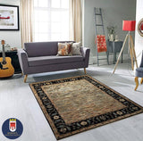 21774 - Chobi Ziegler Hand-Knotted/Handmade Afghan Rug/Carpet Modern Authentic/Size: 6'9" x 4'9"