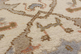 27170- Royal Ushak Hand-Knotted/Handmade Indian Rug/Carpet Traditional/Authentic/Size: 13'10" x 2'9"/422cm x 84cm