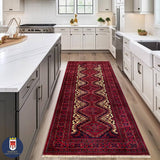 21914-Royal Khal Mohammad Hand-Knotted/Handmade Afghan Rug/Carpet Tribal/Nomadic Authentic/Size 9'8" x 2'8"