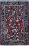 22103b-Antique Kashan(1930) Hand-Knotted/Handmade Persian Rug/Carpet Traditional/Authentic/Size: 6'10" x 4'4"/ 208cm x 132cm