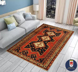 22252 - Afshar Hand-Knotted/Handmade Persian Rug/Carpet Tribal/Nomadic Authentic/Size: 7'6" x 5'2"