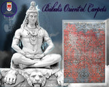 22255 - Indian Hand-knotted/Hand-weaved Rug/Modern/Carpet Authentic/Classic/Contemporary/Modern/Size: 7'9" x 5'4"