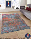 22256 - Indian Hand-knotted/Hand-weaved Rug/Modern/Carpet Authentic/Classic/Contemporary/Modern/Size: 7'9" x 5'5"