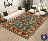 22278 - Chobi Ziegler Hand-knotted/Handmade Afghan Rug/Carpet Traditional Authentic/Size: 9'7" x 7'9"