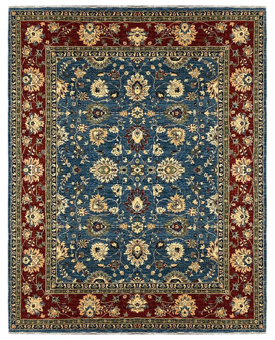 22278 - Chobi Ziegler Hand-knotted/Handmade Afghan Rug/Carpet Traditional Authentic/Size: 9'7" x 7'9"