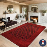22281 - Royal Khal Mohammad Hand-Knotted/Handmade Afghan Rug/Carpet Traditional Authentic/Size: 12'5" x 9'8"