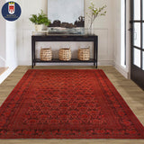 22282 -Royal Khal Mohammad Hand-Knotted/Handmade Afghan Rug/Carpet Traditional Authentic/Size: 12'2" x 7'8"