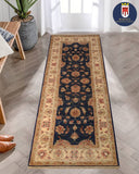 22303 - Chobi Ziegler Hand-knotted/Handmade Afghan Rug/Carpet Traditional Authentic/Size: 6'10" x 2'6"