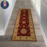 22312 - Chobi Ziegler Hand-knotted/Handmade Afghan Rug/Carpet Traditional Authentic/Size: 5'10" x 2'0"