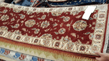 22313 - Chobi Ziegler Hand-knotted/Handmade Afghan Rug/Carpet Traditional Authentic/Size: 6'6" x 2'0"