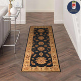 22322 - Chobi Ziegler Hand-knotted/Handmade Afghan Rug/Carpet Traditional Authentic/Size: 5'7" x 1'11"