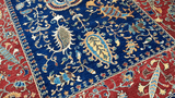 22444 - Chobi Ziegler Hand-knotted/Handmade Afghan Rug/Carpet Traditional Authentic/Size: 9'11" x 6'10"
