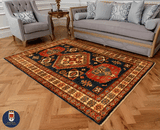 22467 - Royal Kazak Hand-Knotted/Handmade Afghan Tribal/Nomadic Authentic/Size: 5'11" x 4'1"/ 180cm x 124cm