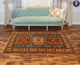 22469 -  Royal Kazak Hand-Knotted/Handmade Afghan Tribal/Nomadic Authentic/Size: 5'10" x 4'1"
