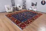 22504 - Chobi Ziegler Hand-Knotted/Handmade Afghan Rug/Carpet Traditional/Authentic/Size: 9'6" x 6'9"
