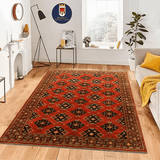 22513 - Royal Khal Mohammad Hand-Knotted/Handmade Afghan Rug/Carpet/Traditional/Authentic/Size: 6'7" x 5'0"/ 201cm x 152cm