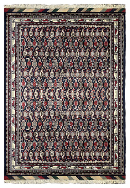 22583-Sarough Hand-Knotted/Handmade Persian Rug/Carpet Traditional Authentic/ Size: 9'6"x 6'7"/ 290cm x 201cm