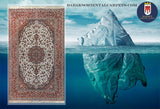 22605-Isfahan (circa 1960 Seirafian)/Hand-Knotted/Handmade Persian Rug/Carpet Traditional Authentic/ Size: 11'0" x 7'0"