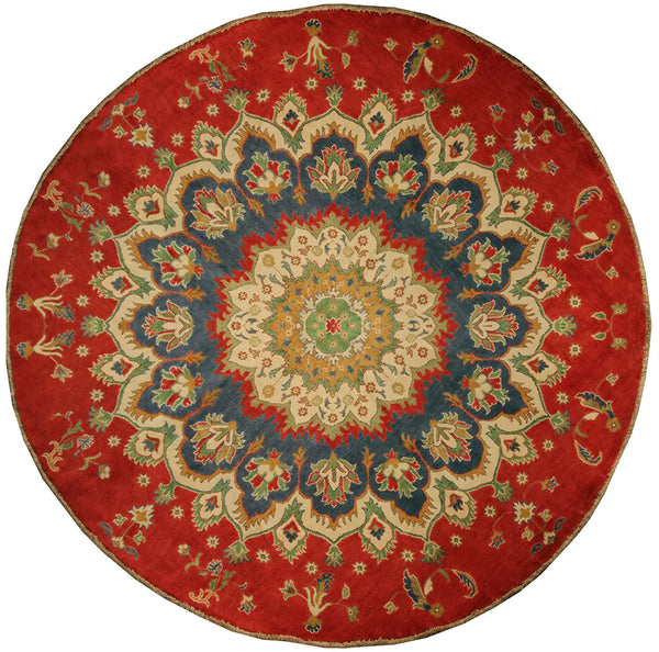 22641 - Kazak Hand-Knotted/Handmade Afghan Tribal/Nomadic Authentic/Size: 8'1" x 8'0"/ 246cm x 244cm