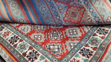 22673 - Kazak Hand-Knotted/Handmade Afghan Tribal/Nomadic Authentic/Size: 6'0" x 4'2"