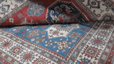 22737 - Kazak Hand-Knotted/Handmade Afghan Tribal/Nomadic Authentic/Size/: 6'10" x 4'11"